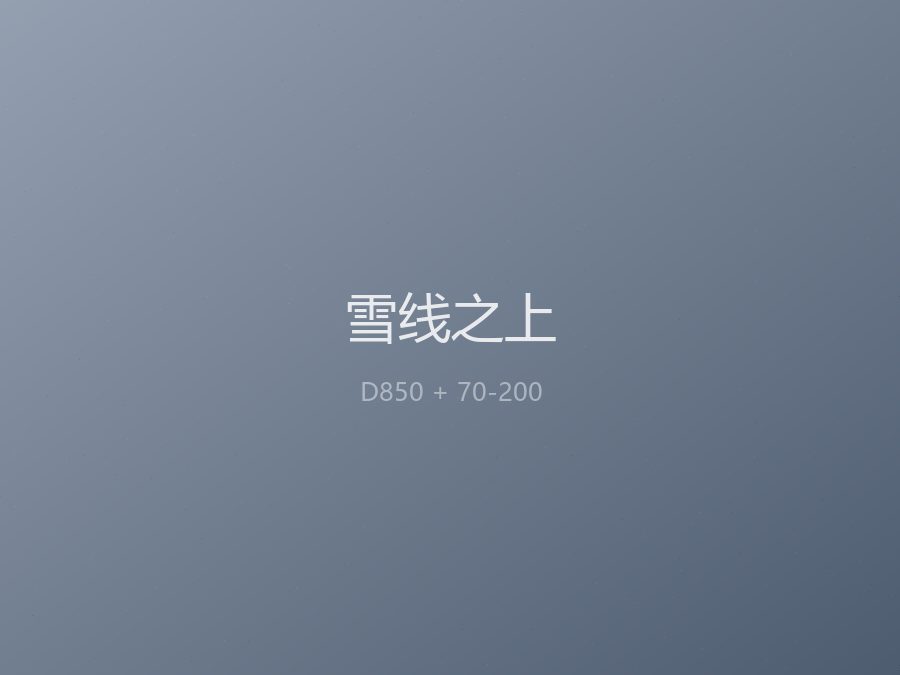雪线之上 · 高原晨雾