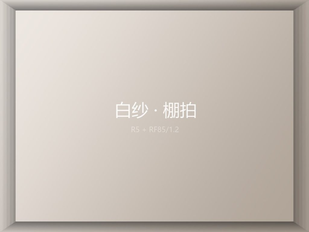白纱 · 棚拍柔光半身